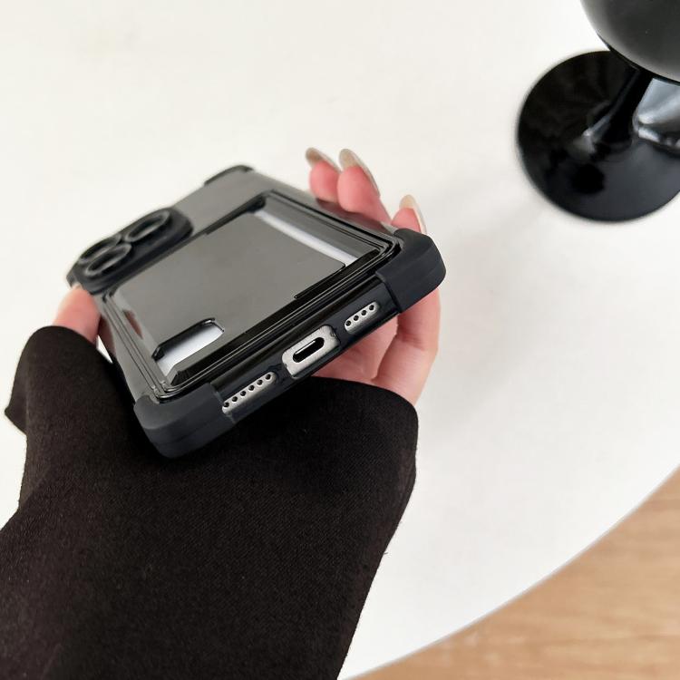 Funda TPU para iPhone 14 con Ranura para Tarjeta Lateral (Negra)