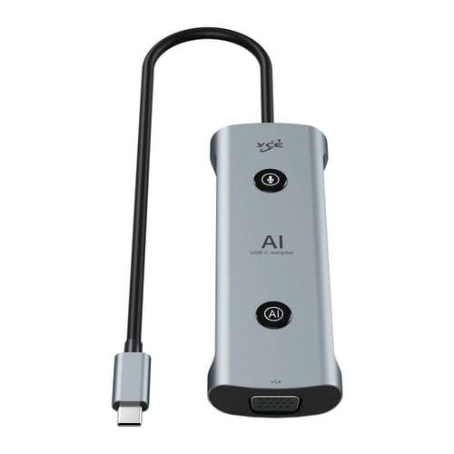 Estación de Acoplamiento Yce V172 12 en 1 con Adaptador USB-C/Tipo-C (Gris)