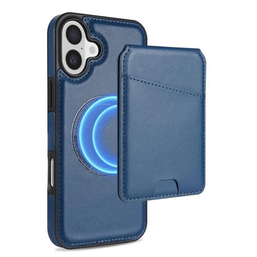 Funda para Teléfono Magsafe iPhone 16 con Tarjetero Desmontable (Azul)