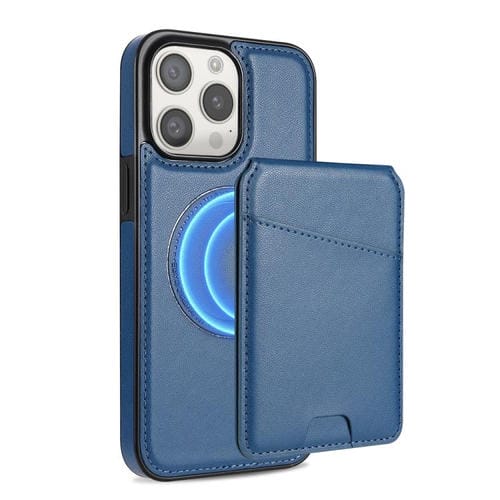 Funda para Teléfono Magsafe iPhone 15 Pro Max con Tarjetero Desmontable (Azul)