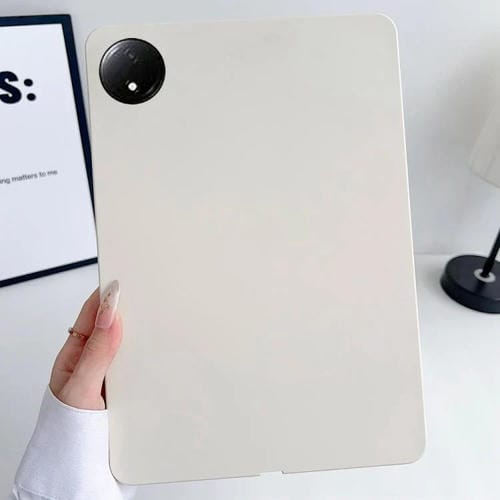 Funda para Tableta de TPU con Pulverizador de Aceite y Agradable para la Piel para Redmi Pad Se 4G de 8,7 Pulgadas (Blanca)