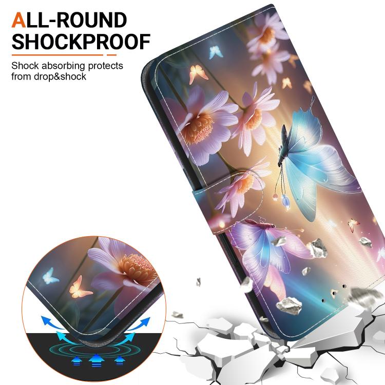 Funda de Cuero para OnePlus Ace 2V 5G y Nord 3 con Dibujo de Mariposa y Flor (Colores)