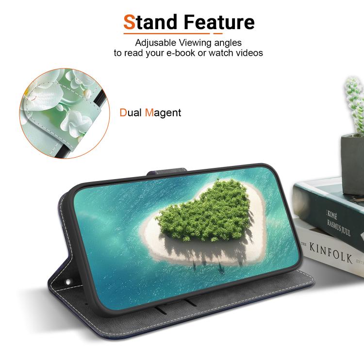 Funda de Cuero OnePlus Nord Ce 3 Lite/N30 con Dibujo de Colores y Textura de Cristal (Flores de Jade)