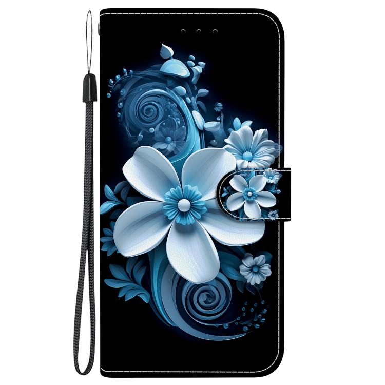 Funda de Cuero OnePlus Nord Ce4 Lite con Dibujo de Colores y Textura de Cristal (Orquídea Negra)