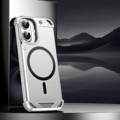 Funda para iPhone 16 R-Just RJ63 sin Marco Aroma Mecha Magsafe (Plateada)