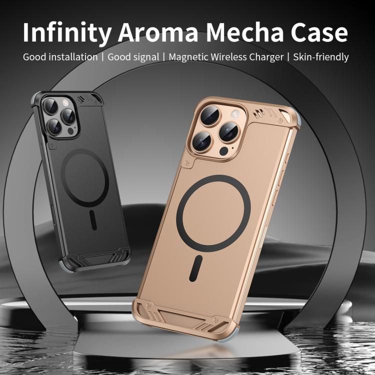Funda para iPhone 16 Plus R-Just RJ63 sin Marco Aroma Mecha Magsafe (Negra)