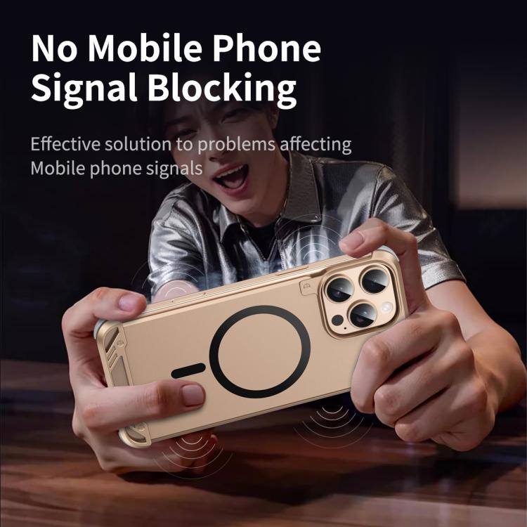 Funda para iPhone 16 Plus R-Just RJ63 sin Marco Aroma Mecha Magsafe (Plateada)