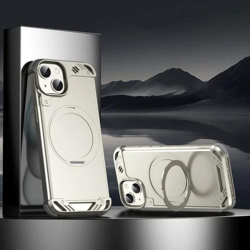 Estuche para Teléfono R-Just RJ63-1 con Soporte Magsafe sin Marco para iPhone 13 (Titanio)