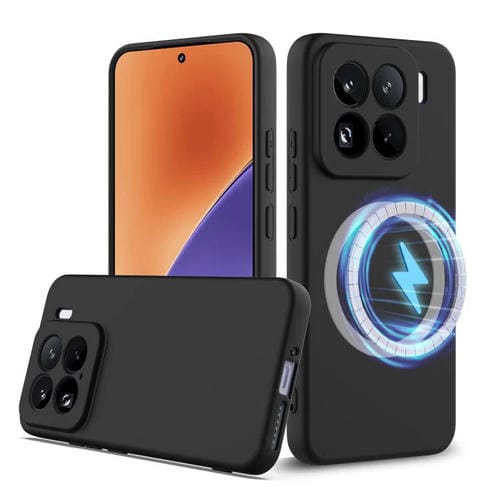 Funda De Silicona A Prueba De Golpes Para Teléfono Xiaomi 15 Pro Magsafe (Negra)