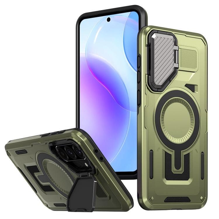 Funda protectora MagSafe para Samsung Galaxy A56 5G (verde oliva)