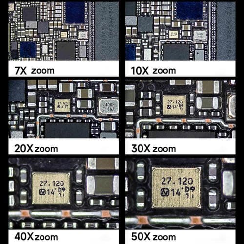 Stereo-Trinokular-Mikroskop Mechanic Mic3 7X-50X Ctv 0,45X mit 4K Pro Kamera