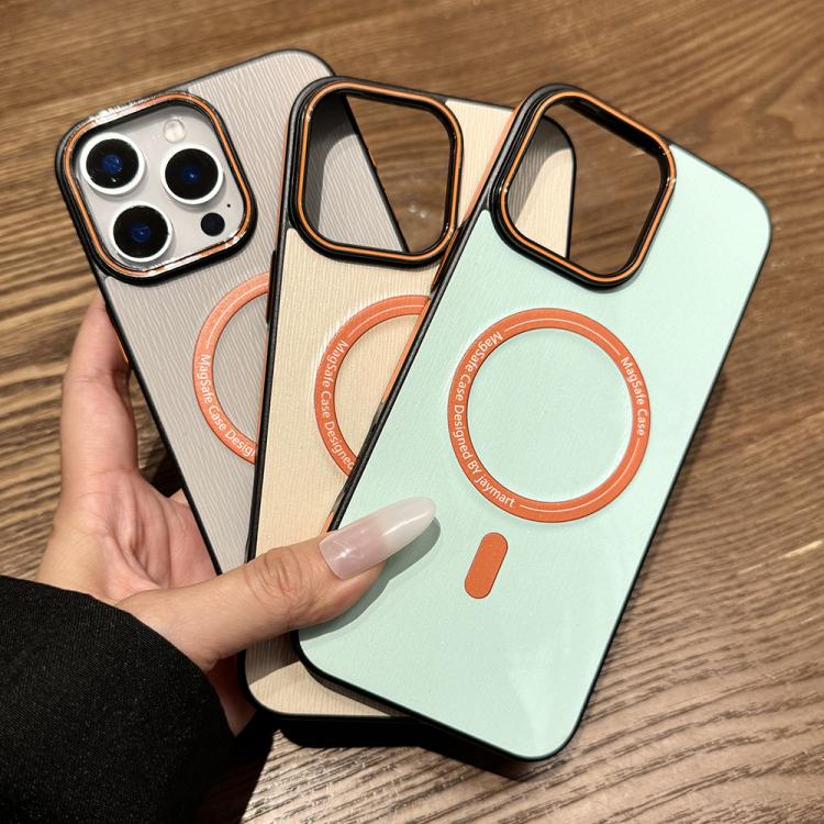 Funda para Teléfono Madera Imitación Magsafe iPhone 12 (Azul Cielo)