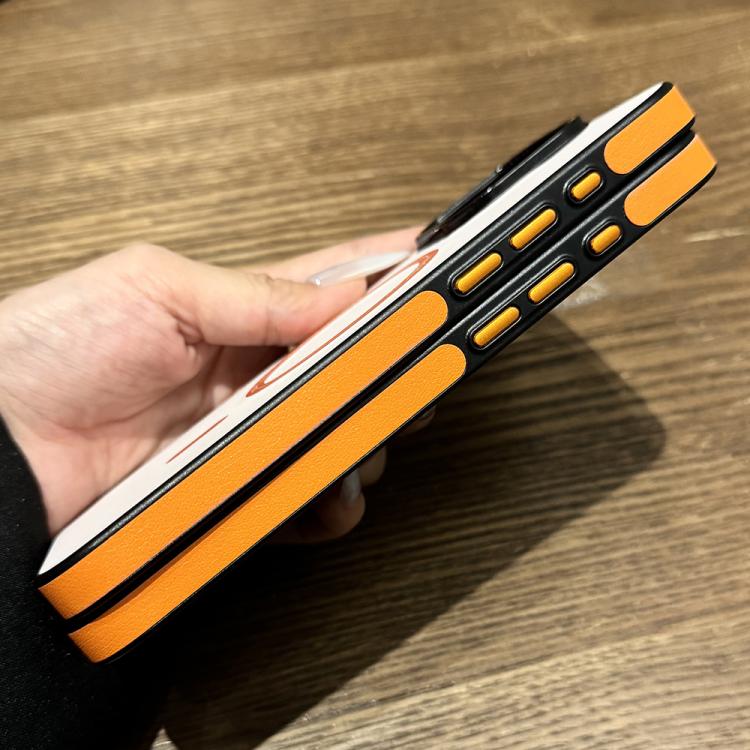 Funda para Teléfono Apple iPhone 12 con Textura de Madera Magsafe (Cian Claro)