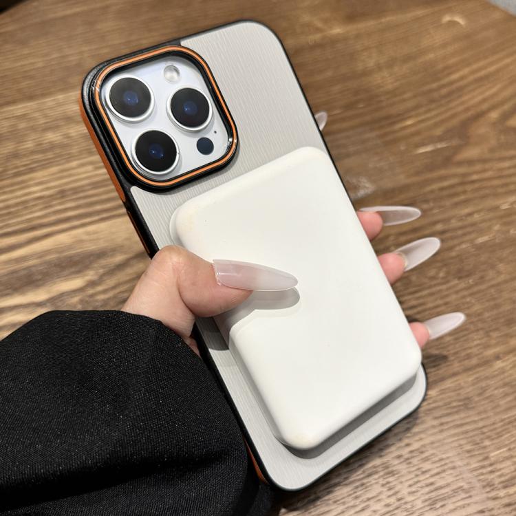 Funda para Teléfono Apple iPhone 12 con Textura de Madera Magsafe (Cian Claro)