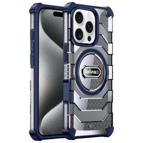 Funda Híbrida TPU y PC Wlons Explorer con Magsafe para iPhone 15 Pro (Azul)