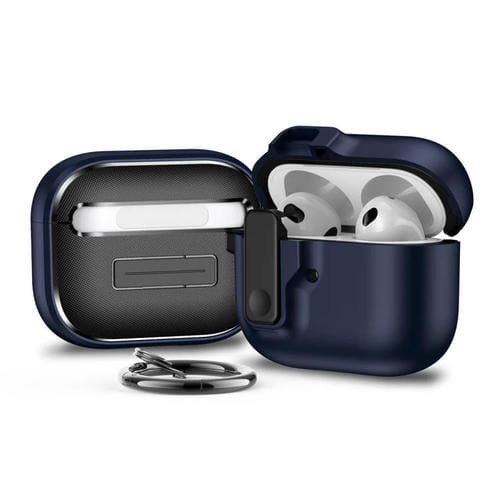 Funda Protectora Para Auriculares Bluetooth Airpods 3 Con Bloqueo Automático (Azul Marino)