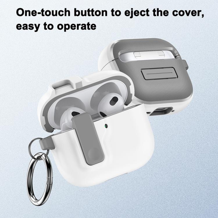 Funda Protectora para Auriculares Bluetooth Airpods Pro Bloqueo Automático (Azul Marino)