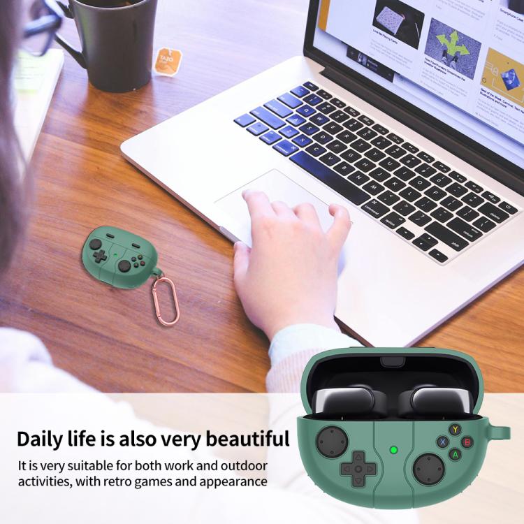 Estuche de Silicona para Auriculares Bose Ultra Open Earbuds Estilo Consola Retro (Verde)