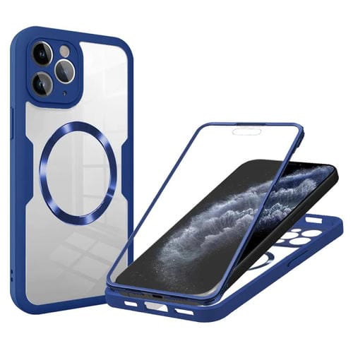 Funda para teléfono Apple iPhone 11 Pro con Magsafe y textura de CD (Azul)