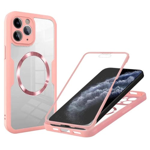 Funda para Teléfono Magsafe iPhone 11 Pro Max Textura Cd (Rosa)