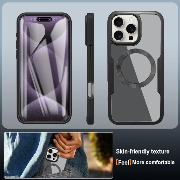 Funda para Teléfono Magsafe iPhone 14 Pro Max Textura de Cd (Negra)