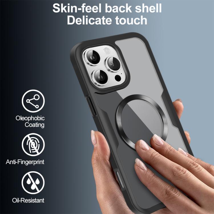 Funda para Teléfono Magsafe iPhone 16 Plus Textura de Cd (Azul)