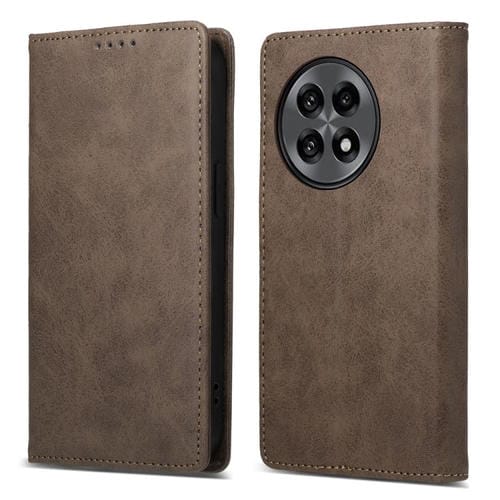 Funda de Cuero Rfid Magnética para OnePlus 13R Ace 5 Ace 5 Pro Business (Marrón)