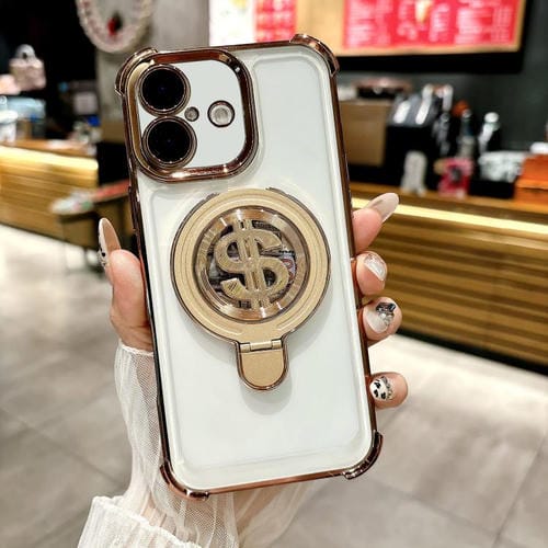 Estuche para Teléfono con Soporte Magsafe iPhone 16 Plus con Película para Lente (Dorado del Desierto)