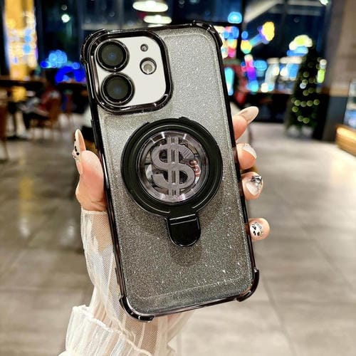 Funda para Teléfono iPhone 12 con Soporte Magsafe y Película para Lente (Negro)