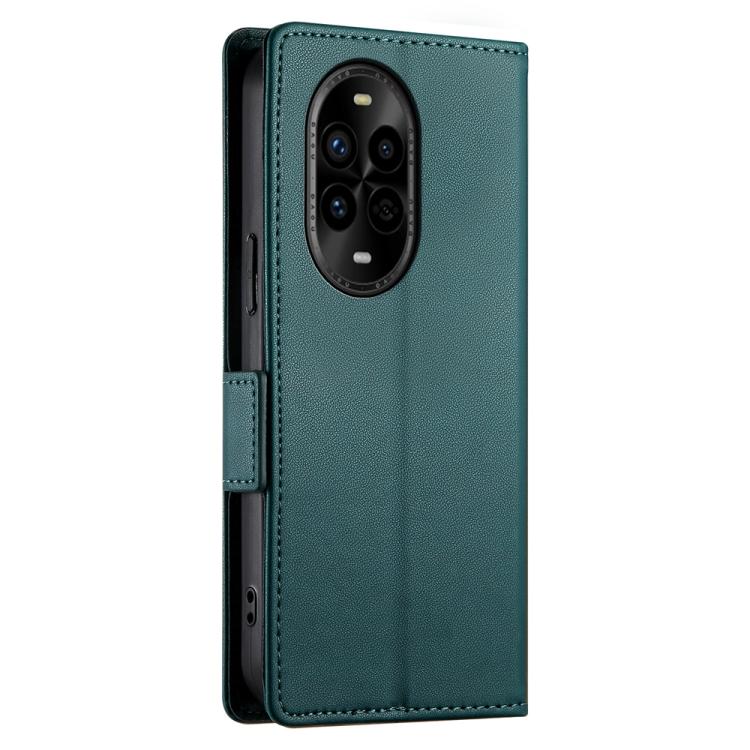 Funda de Cuero Esmerilado con Hebilla Lateral Magnética para Huawei Nova 13 Pro (Verde Oscuro)