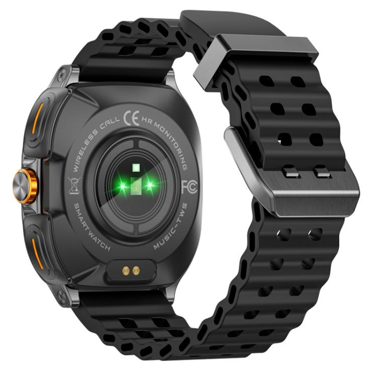 Gt98 - Reloj Inteligente con Auriculares Bluetooth 2 En 1 de 1,53 Pulgadas, Resistente al Agua Ip67, Compatible con Monitorización del Oxígeno En Sangre (Negro)