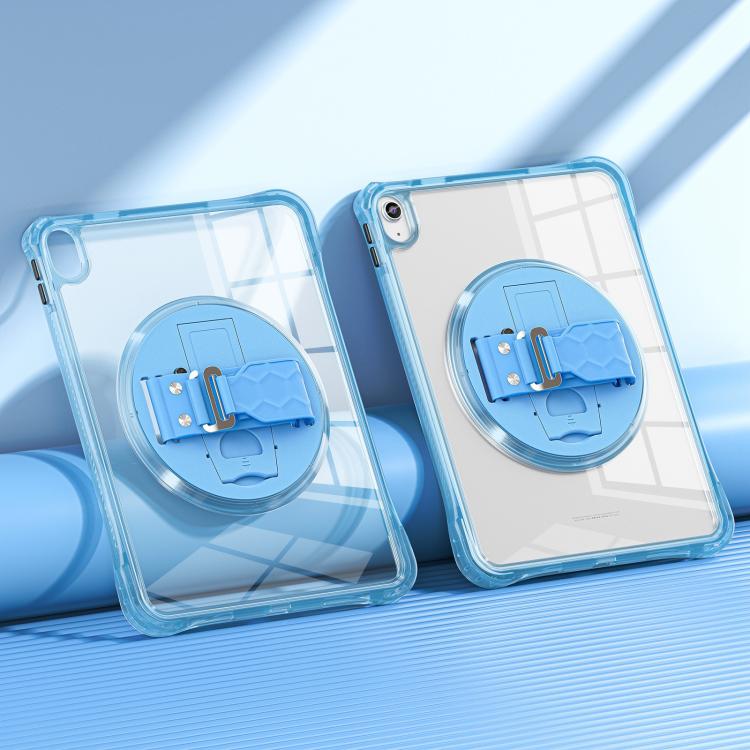 Funda Híbrida TPU para Tableta iPad 10.ª Generación 10.9 con Soporte Giratorio (Azul Claro)