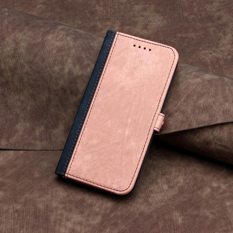 Funda de Cuero para Itel A50 con Correa de Mano y Hebilla Lateral Doble Plegable (Rosa)