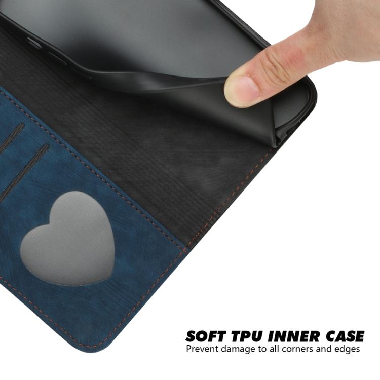 Funda de Cuero para Itel A80 con Correa de Mano y Hebilla Lateral Doble Plegable (Azul Real)