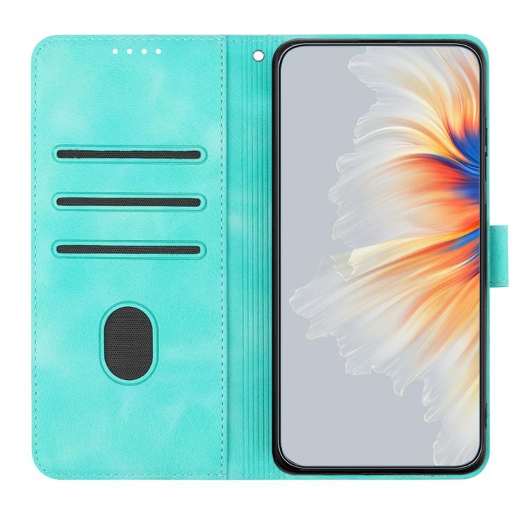 Funda Piel Sintética Itel A50 Diseño Corazón (Azul Claro)