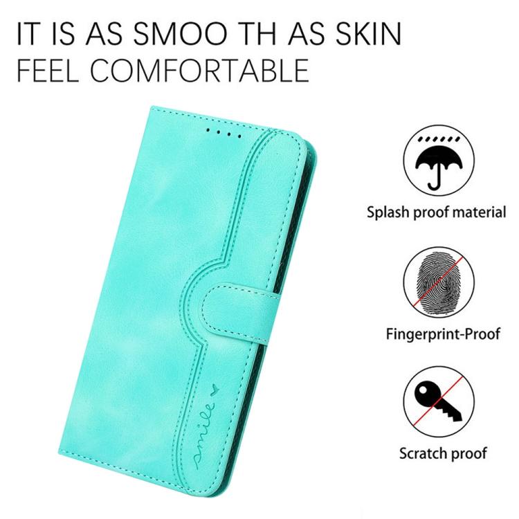 Funda Piel Sintética Itel A50 Diseño Corazón (Azul Claro)