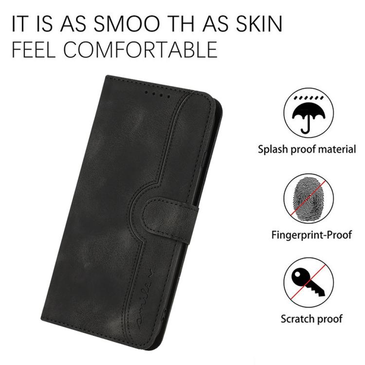 Funda Piel Sintética Itel A50C Diseño Corazón Protección (Negra)