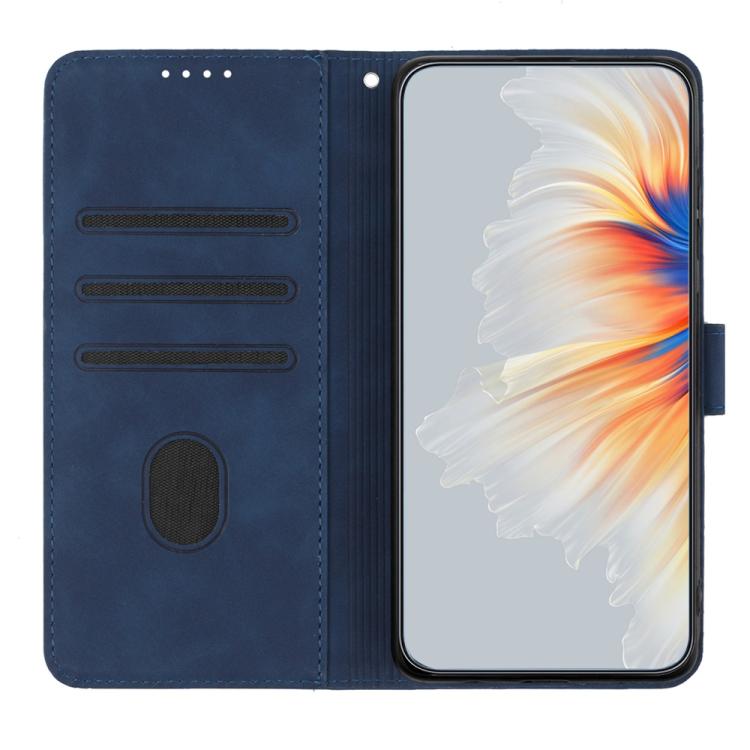 Funda de Piel para Teléfono Itel S25 Ultra con Diseño de Corazón (Azul Real)