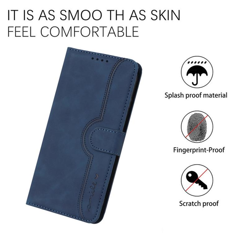 Funda de Piel para Teléfono Itel S25 Ultra con Diseño de Corazón (Azul Real)