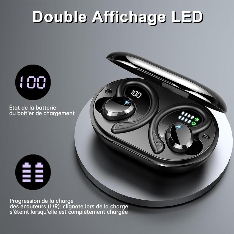 Auriculares Inalámbricos Bluetooth Q38 Montados En La Oreja Pantalla Digital Led (Rosa)