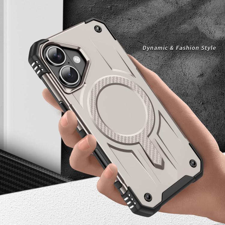 Funda híbrida TPU y PC Straship Magsafe para iPhone 16 (Dorada)