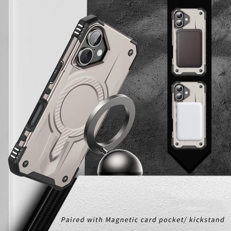 Funda híbrida TPU y PC Straship Magsafe para iPhone 16 (Dorada)