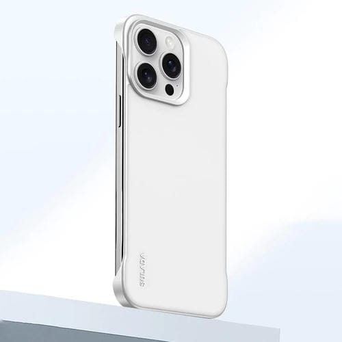 Funda para iPhone 15 Pro Sulada Skin Feel Cuero Líquido a Prueba de Golpes (Blanca)