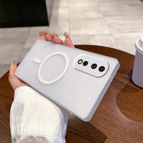 Funda para Teléfono Honor 80 Pro con Protección contra Frío e Hielo y Orificios Finos Magsafe (Blanca)