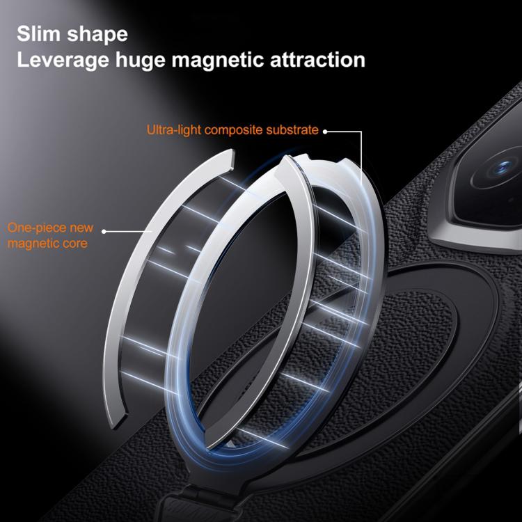 Funda para Teléfono Huawei Mate 70 Rs Ultimate con Soporte Magnético Magsafe de Cuero Sulada (Marrón)