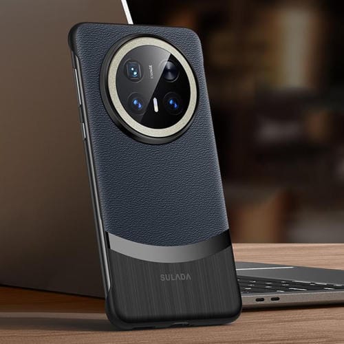 Funda Híbrida PC con Cuero de Vaca sin Marco Sulada para Huawei Mate 70 Pro / Mate 70 Pro+ (Azul)