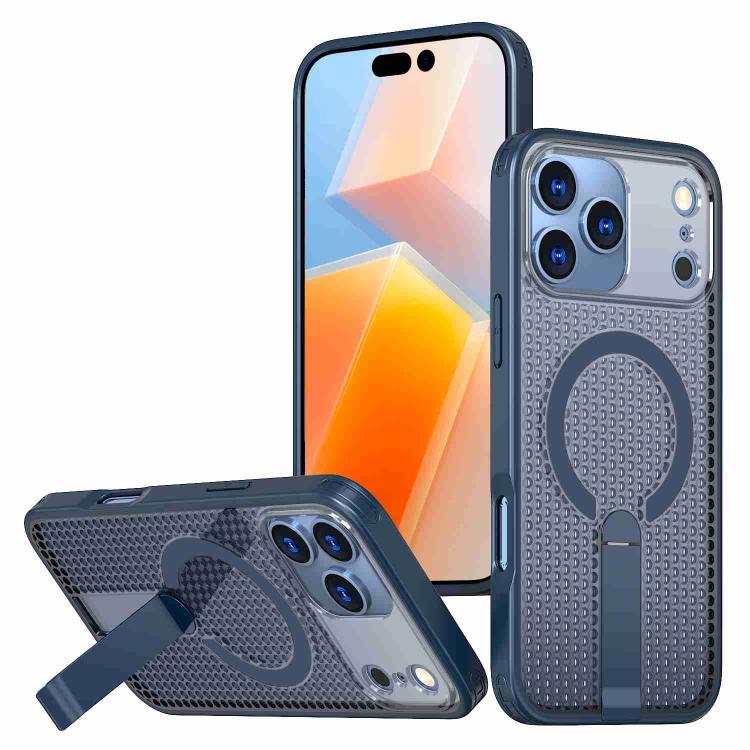 Funda con soporte MagSafe y refrigeración Honeycomb para iPhone 17 Pro (azul)