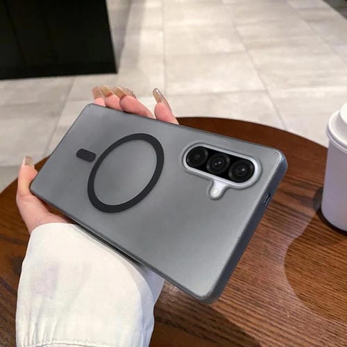 Funda para Teléfono Samsung Galaxy A36 5G Ice Fog Magsafe para PC (Transparente Negra)