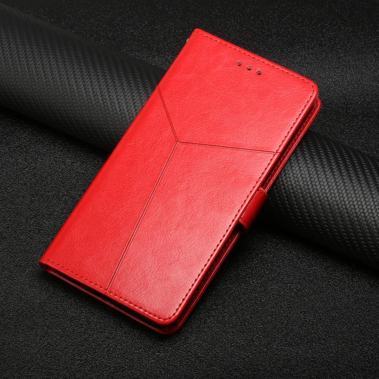 Funda Cuero con Tapa Patrón Y para Tecno Spark 30C 5G (Rojo)
