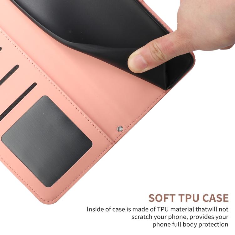 Funda de cuero con tapa y diseño de mariposas en relieve para Infinix Smart 10 4G / Tecno Pop 10 (rosa)